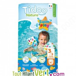 12 Couches de bain jetables �cologiques, 4-9kg, swim & play, Tidoo