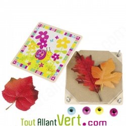 Presse-fleurs en bois illustr� escargot, 3 ans +