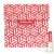 Pochette go�ter rouge r�utilisable et lavable ferm�e par velcro 18cm pour emporter son encas
