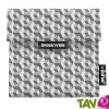 Pochette goter grise rutilisable et lavable ferme par velcro 18cm pour emporter son encas