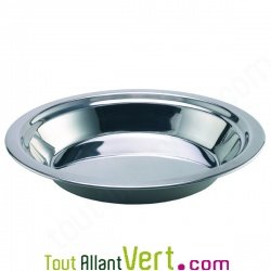 Assiette ronde inox 22 cm r�utilisable et incassable