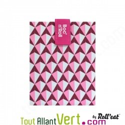 Emballage sandwich rose ajustable et lavable, avec velcro, 54x32cm