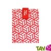 Emballage sandwich rouge ajustable et lavable, avec velcro, 54x32cm