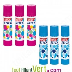 Lot 3 tubes de colle � papier 10g �cologique en baton rond, Eco-logo