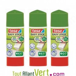 Lot 3 colles � papier �cologique en triangle 25g, Eco-logo