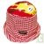 Bob enfant Girafe rouge en coton bio, Taille L, 4-6 ans, 52-54cm