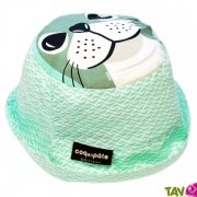 Chapeau Bob enfant Phoque vert en coton biologique