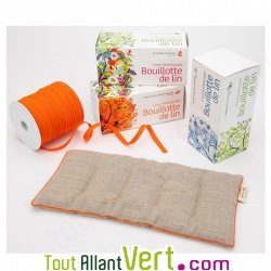 Bouillotte des 4 temps, lin et graines de lin, 17x36cm