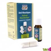 Recharge pour prise lectrique anti-moustiques - 10 plaquettes et 10ml de concentr, 80h de protection