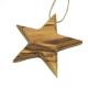 Etoile en bois d\'olivier naturel, d�co de No�l