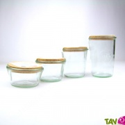 Pot de conservation alimentaire en verre, bouchon en lige