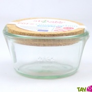 Pot de conservation en verre et bouchon lige 0.3L