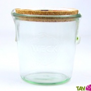 Pot de conservation en verre, bouchon lige 0.6L