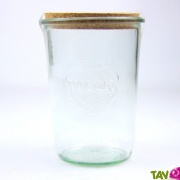 Pot de conservation en verre, bouchon lige 0.9L