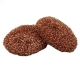 Lot de 2 �ponges grattoir � r�curer en cuivre, 9.5cm