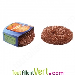 Lot de 2 �ponges grattoir � r�curer en cuivre, 9.5cm