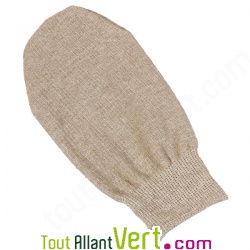Gant du hammam lin et coton bio, 23 cm