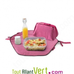 Sac repas r�utilisable Eco rose