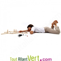 RouleTaBille, Jeu de Bowling en bois pour les doigts, ds 4 ans