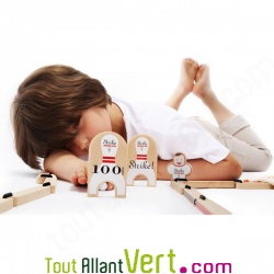 RouleTaBille, Jeu de Bowling en bois pour les doigts, ds 4 ans