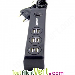 Multiprise USB universel 6 ports intelligent avec interrupteur