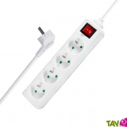 Multiprise 4 prises avec interrupteur lumineux 100cm