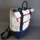 Grand sac � dos en voile de bateau recycl�, 42 cm