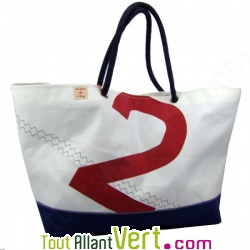 Grand cabas en voile de bateau recycl�, 62 cm