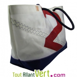 Grand cabas en voile de bateau recycl�, 62 cm
