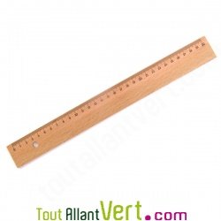 R�gle bois en h�tre gradu�e 30 cm