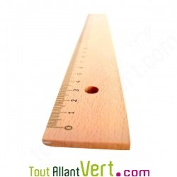 R�gle bois en h�tre gradu�e 30 cm