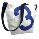 Sac d\'�paule ou besace zipp� en voile de bateau recycl�, 35x42cm