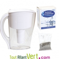 Carafe � eau filtrante � cartouche rechargeable + boite 5 recharges classiques