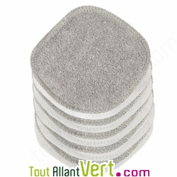 10 carr�s � d�maquiller lavables Eucalyptus biface pour recharge