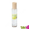 Flacon spray en verre pour cr�me, huile lait et lotion, bouchon bois 100ml