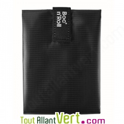 Sac ajustable et set de table Noir pour sandwich ou gouter, reutilisable