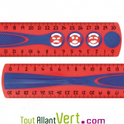 R�gle recycl�e color�e et flexible 30 cm