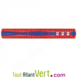 R�gle recycl�e color�e et flexible 30 cm