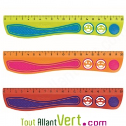 R�gle recycl�e Rouge et flexible 20 cm