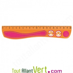 R�gle recycl�e Orange et flexible 20 cm