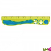 R�gle recycl�e Vert Jaune flexible 20 cm