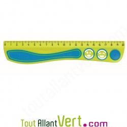 R�gle recycl�e Vert Jaune flexible 20 cm