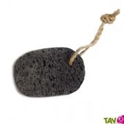 Pierre ponce volcanique ovale avec ficelle
