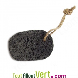 Pierre ponce volcanique ovale avec ficelle