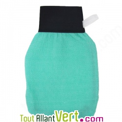 Gant du hammam Vert Amande en tissu granuleux