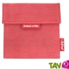 Pochette r�utilisable rouge pour go�ter et sandwich 18 cm