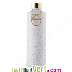 Gourde en verre et son fourreau en faux cuir, 750ml