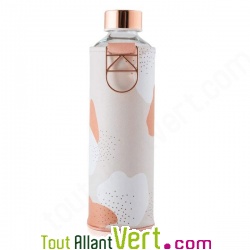 Gourde en verre et son fourreau en faux cuir, 750ml