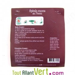 Spirale rpulsive anti-moustiques  base de Neem extrieur