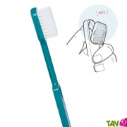 Brosse � dents Bleu Turquoise poils Nylon Medium, t�te changeable de Caliquo
